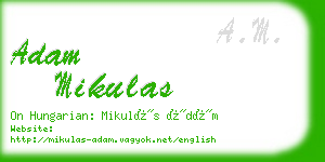 adam mikulas business card